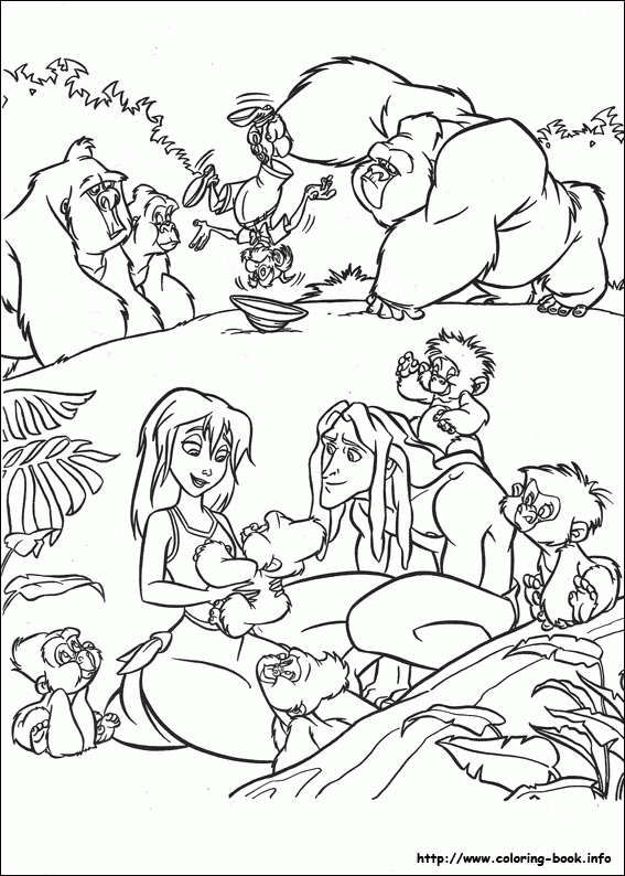 Tarzan kolorowanki
